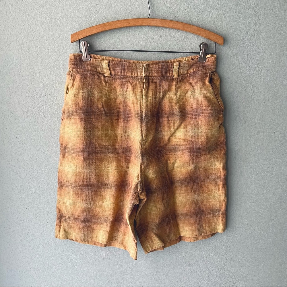 Company Ellen Tracy | Vintage 90s Linen High-Waist Bermuda Mom Shorts